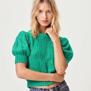 For Love & Lemons Brooke Pointelle Sweater - Small
